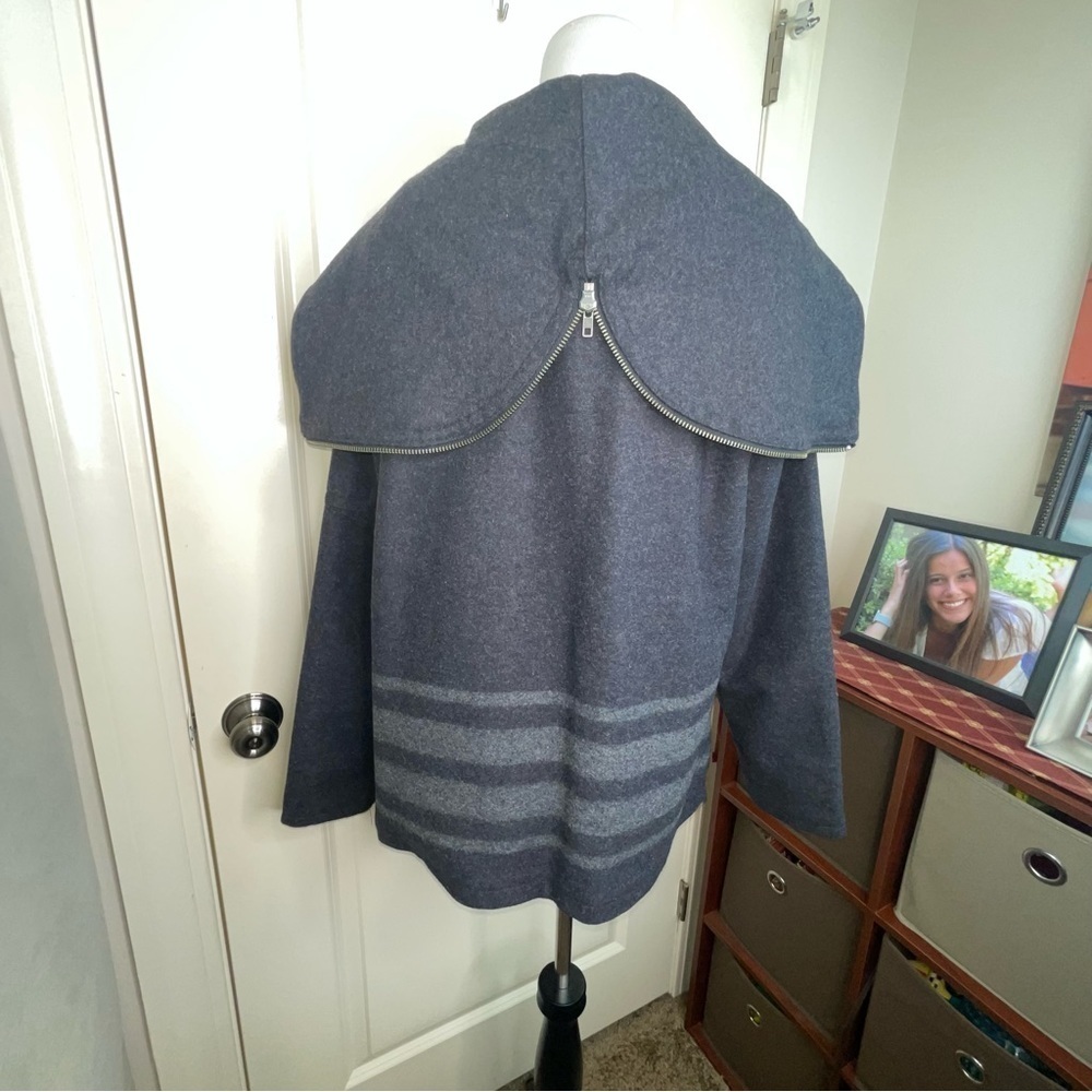 Tommy Hilfiger Wool Blend Coat Hooded Toggle Rope Closure - Picture 5 of 17